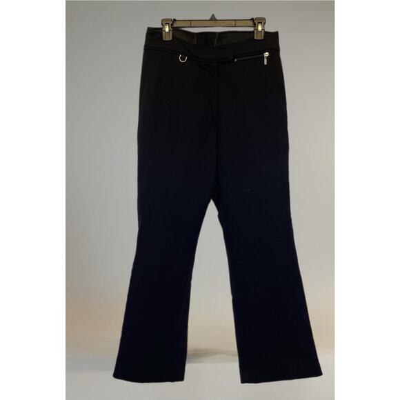FERA Women’s 12S Wool Blend Softshell Ski Pants Black Stretch Flare Leg Snow EUC - Picture 1 of 12